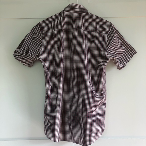 Topman Slim Gingham Short-Sleeve Button-Down Shirt - Picture 6 of 6
